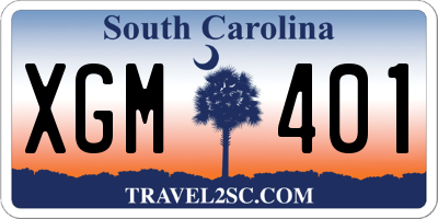 SC license plate XGM401
