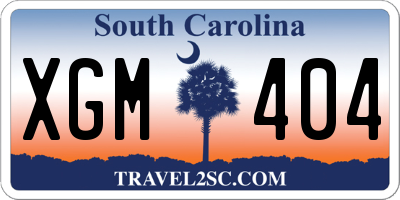 SC license plate XGM404