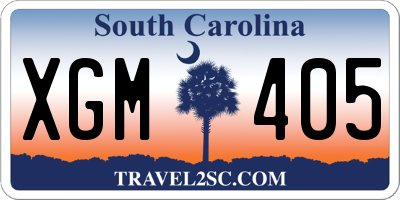SC license plate XGM405