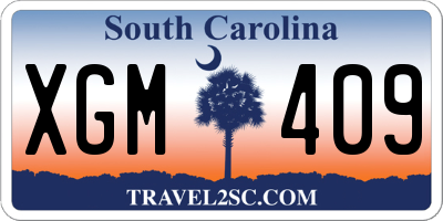 SC license plate XGM409