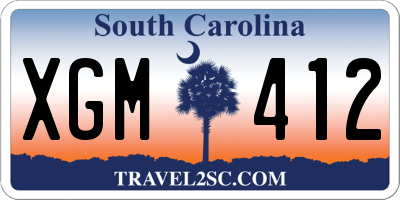 SC license plate XGM412