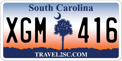 SC license plate XGM416