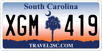 SC license plate XGM419