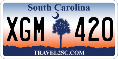 SC license plate XGM420