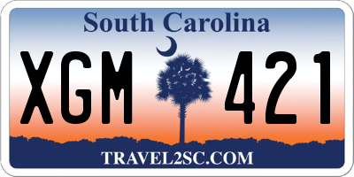SC license plate XGM421