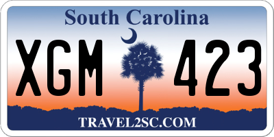 SC license plate XGM423