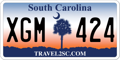 SC license plate XGM424