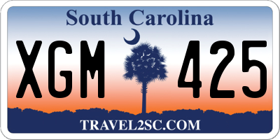 SC license plate XGM425