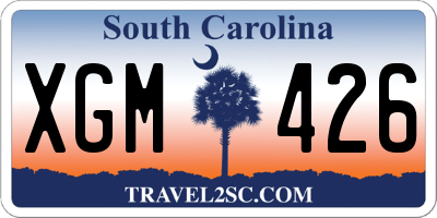 SC license plate XGM426