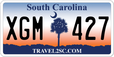 SC license plate XGM427