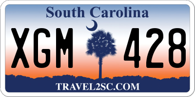 SC license plate XGM428