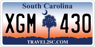 SC license plate XGM430