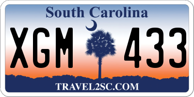 SC license plate XGM433
