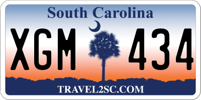 SC license plate XGM434