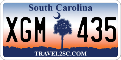 SC license plate XGM435
