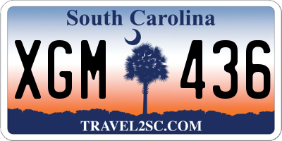 SC license plate XGM436
