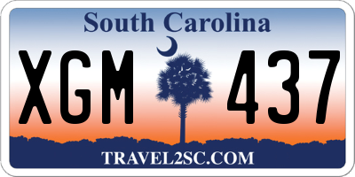 SC license plate XGM437