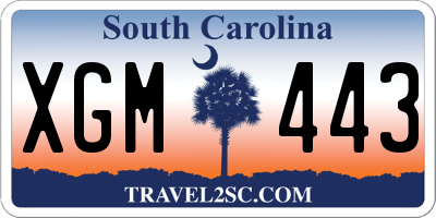 SC license plate XGM443