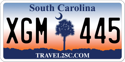 SC license plate XGM445
