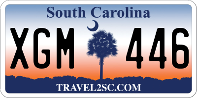 SC license plate XGM446