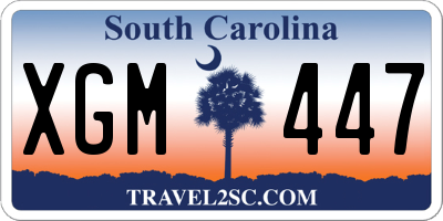 SC license plate XGM447