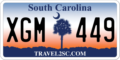 SC license plate XGM449