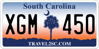 SC license plate XGM450