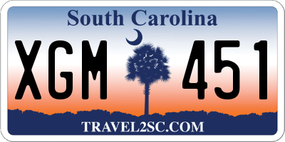 SC license plate XGM451