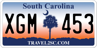 SC license plate XGM453