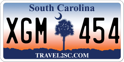 SC license plate XGM454