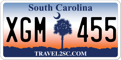 SC license plate XGM455
