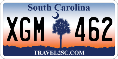 SC license plate XGM462