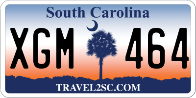 SC license plate XGM464