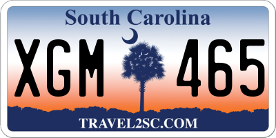 SC license plate XGM465