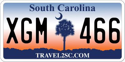 SC license plate XGM466