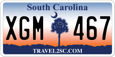 SC license plate XGM467
