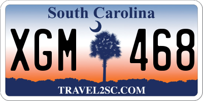 SC license plate XGM468