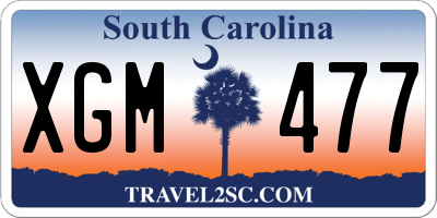 SC license plate XGM477