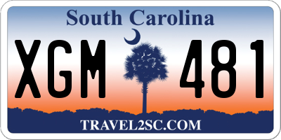 SC license plate XGM481