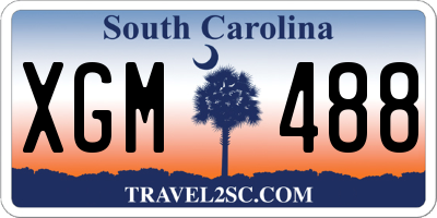 SC license plate XGM488