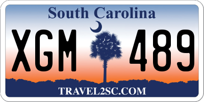SC license plate XGM489