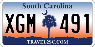 SC license plate XGM491