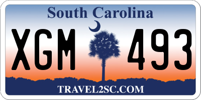 SC license plate XGM493