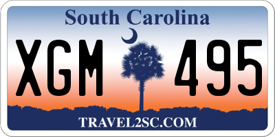 SC license plate XGM495