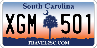SC license plate XGM501