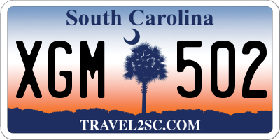 SC license plate XGM502