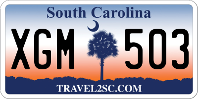 SC license plate XGM503