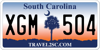 SC license plate XGM504