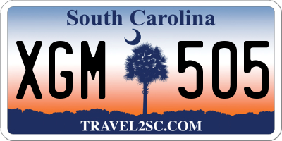 SC license plate XGM505