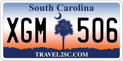 SC license plate XGM506